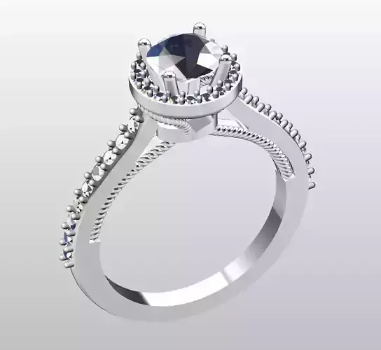 Diamond Ring 3D Print Model