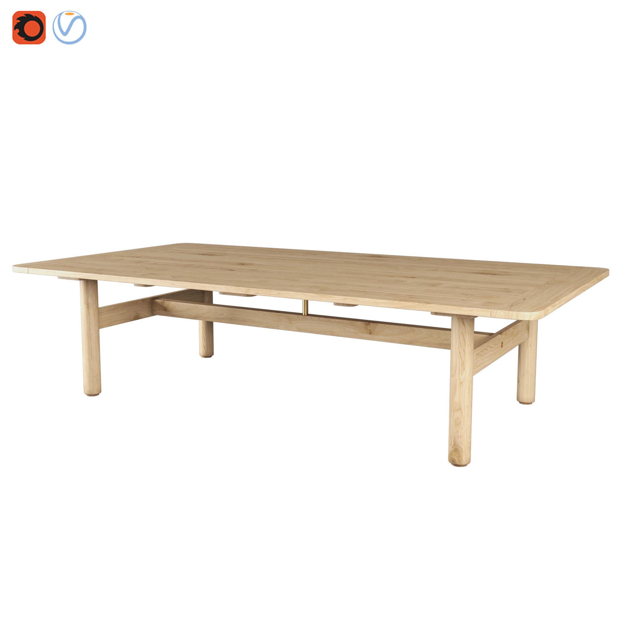 Riva Table By Jasper morrison 3D model_3