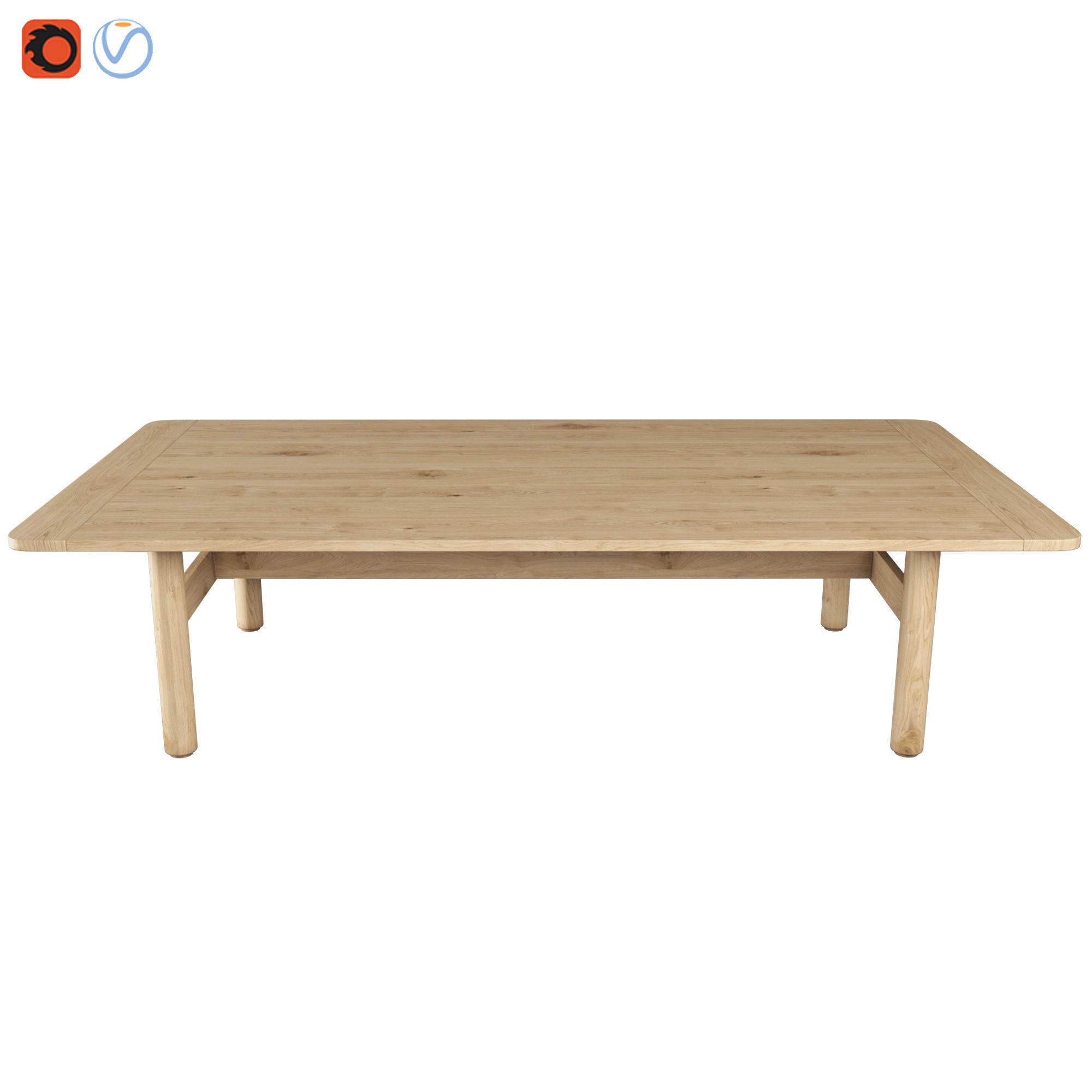 Riva Table By Jasper morrison 3D model_7