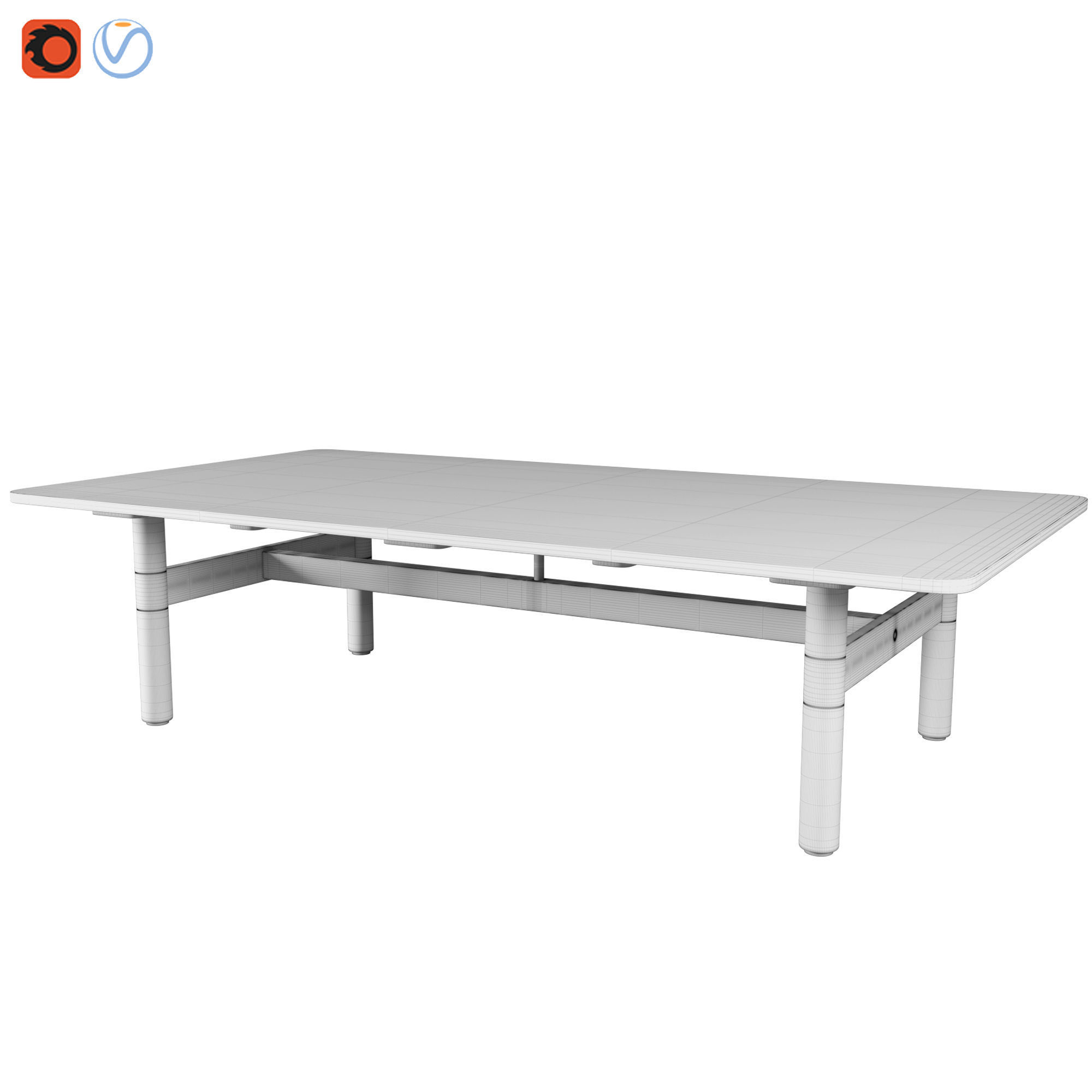 Riva Table By Jasper morrison 3D model_9