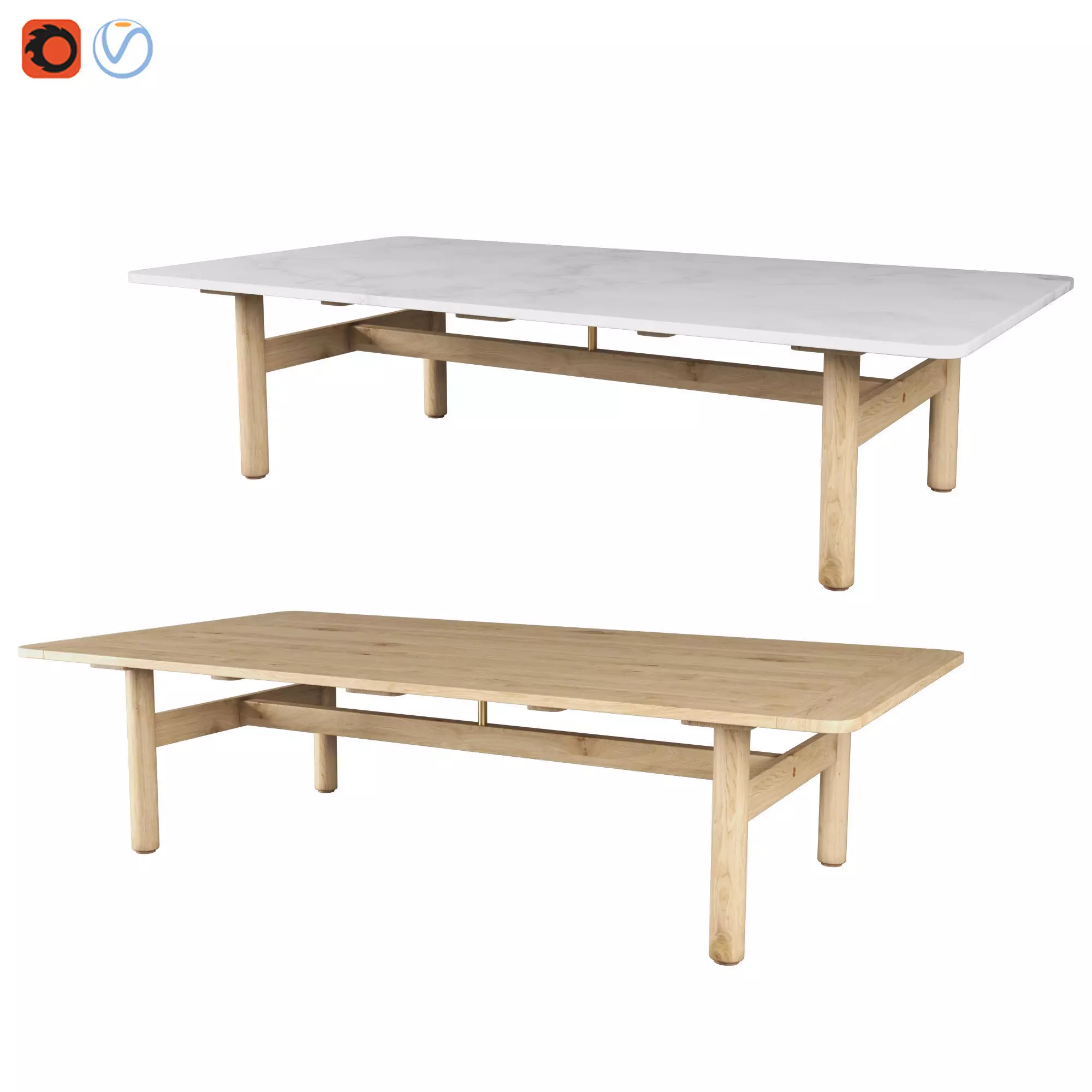 Riva Table By Jasper morrison 3D model_0