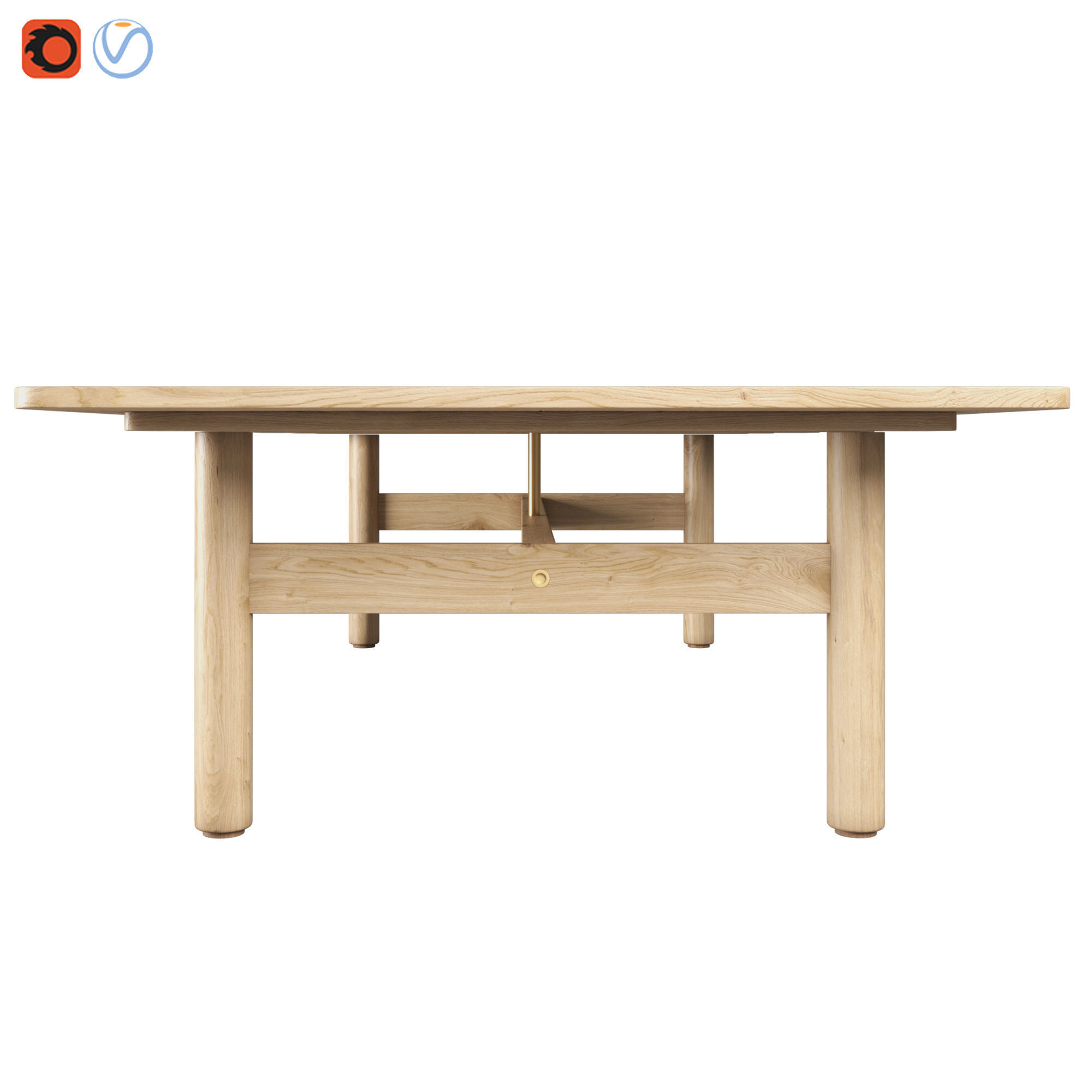 Riva Table By Jasper morrison 3D model_6