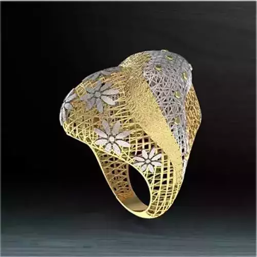 Gold Ring For Ladies 3D file for 3D Printing 