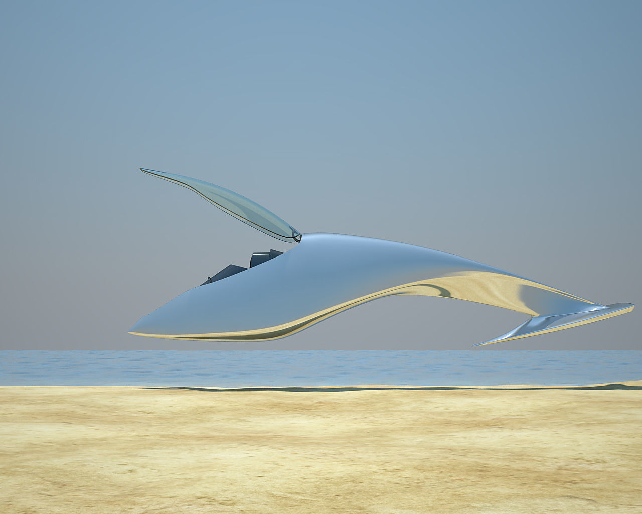 Sci-fi Speeder 3D model_10