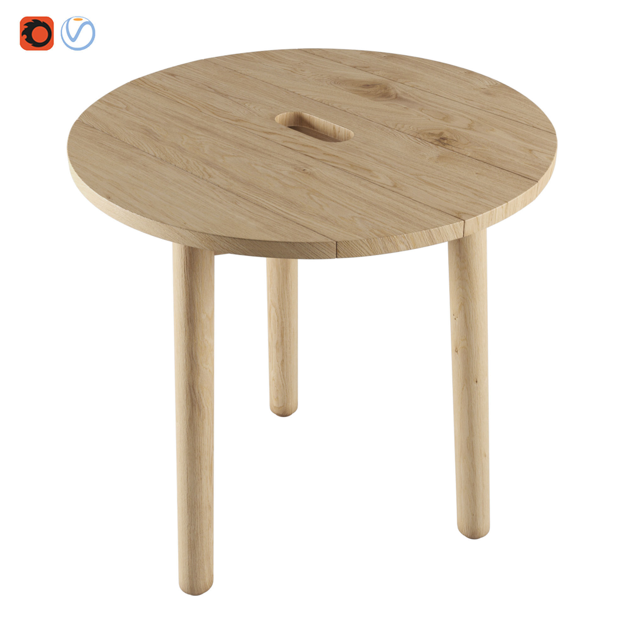 Riva Side table By Jasper morrison 3D model_5