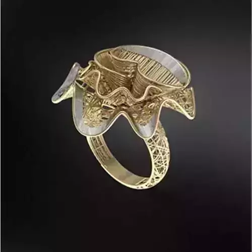 Gold Ring For Ladies 3D file 