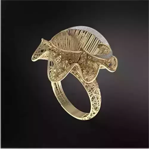 Gold Ring For Ladies 3D file 