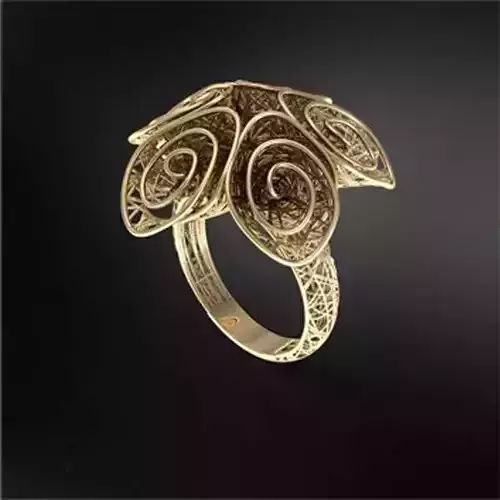 Gold Ring For Ladies 3D file 