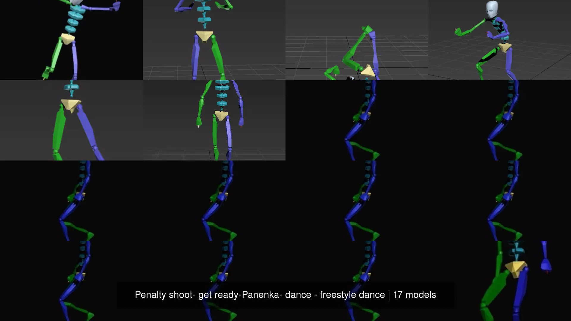 Penalty shoot- get ready-Panenka- dance - freestyle dance 3D Model Collection_17