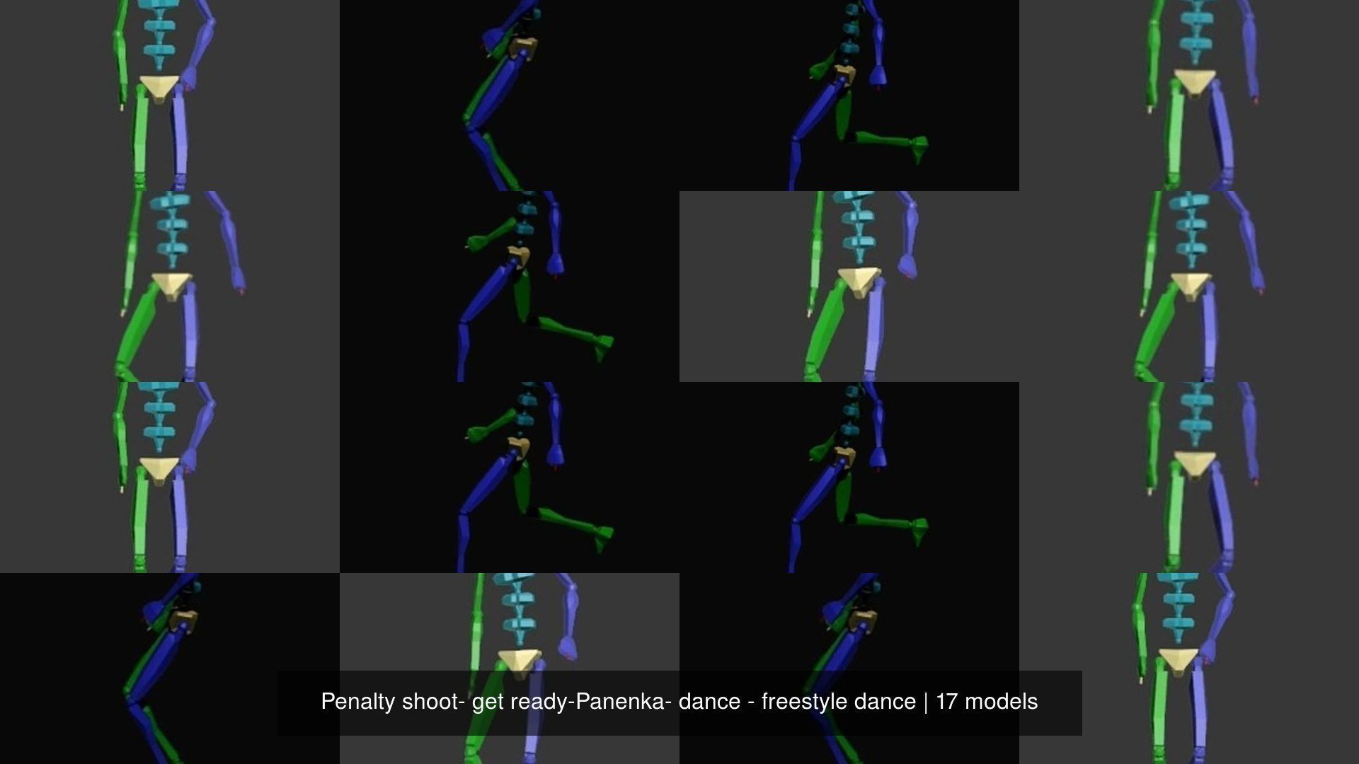 Penalty shoot- get ready-Panenka- dance - freestyle dance 3D Model Collection_18