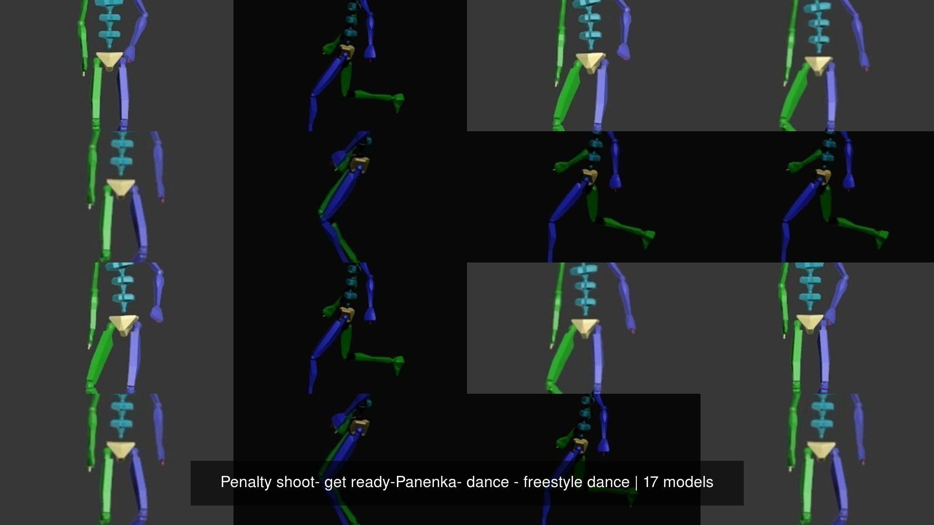 Penalty shoot- get ready-Panenka- dance - freestyle dance 3D Model Collection_19