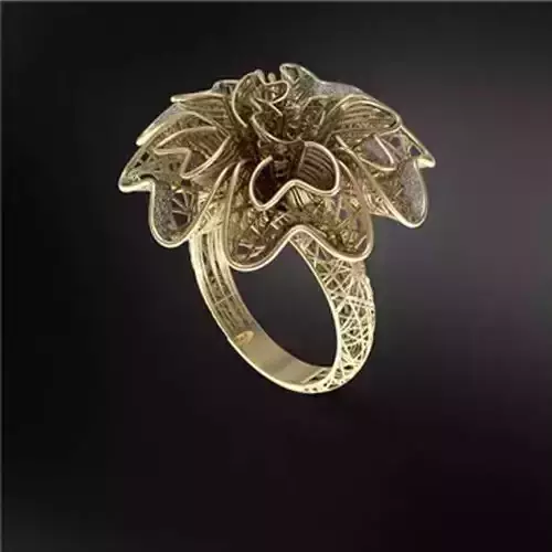 Gold Ring For Ladies 3D file for 3D Printing 
