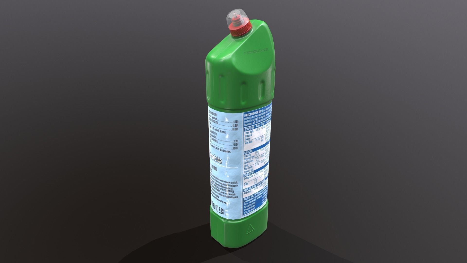 WC cleaning product Low-poly 3D model_7