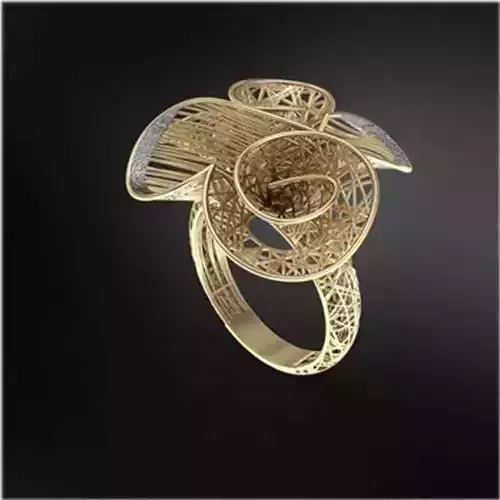 Gold Ring For Ladies 3D file for 3D Printing