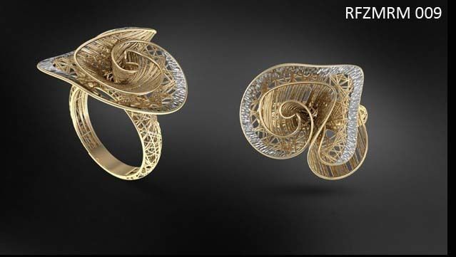Gold ring without diamond engagement ring  3D print model_2