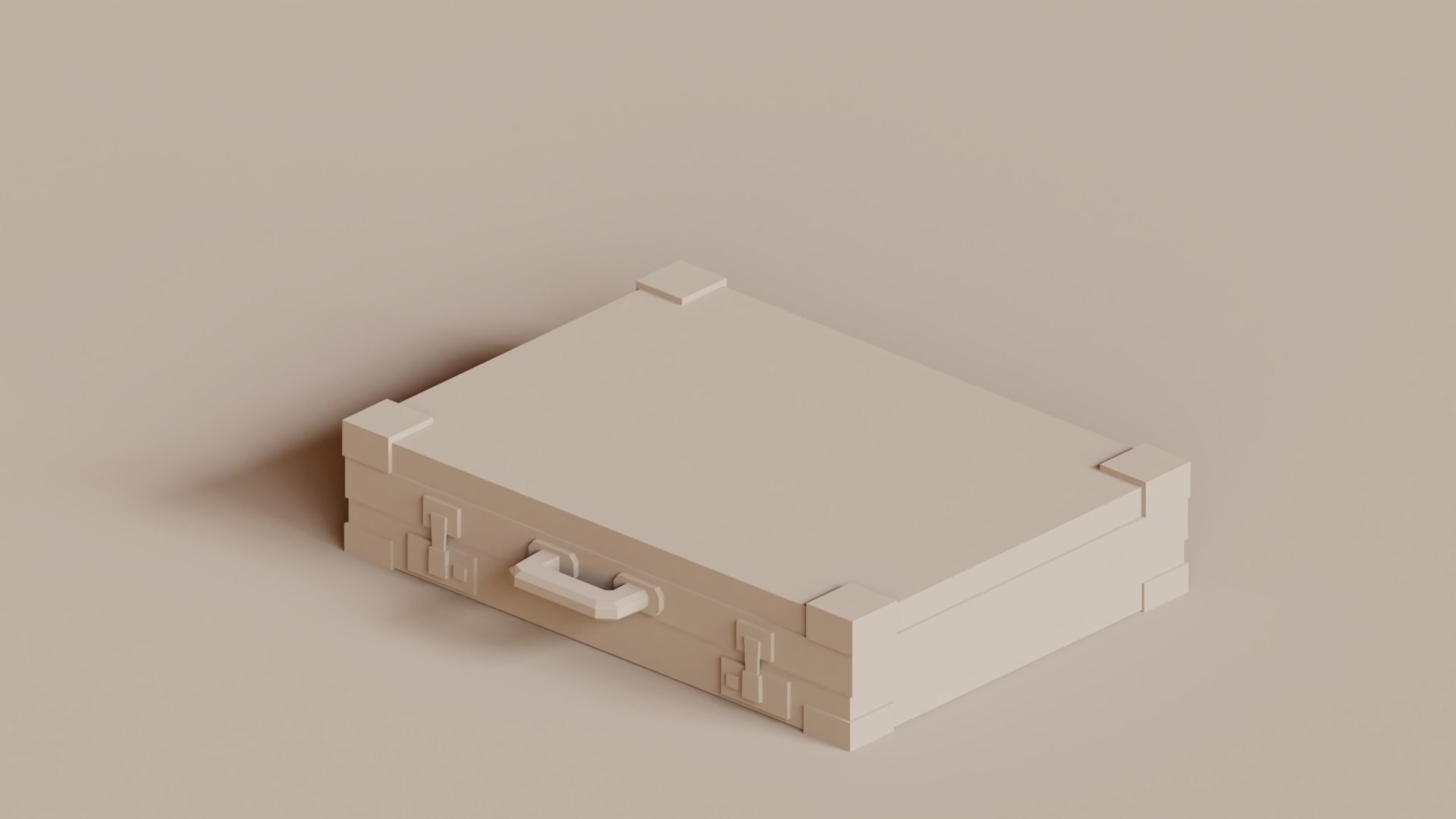 Money - Low Poly suitcase Low-poly 3D model_17