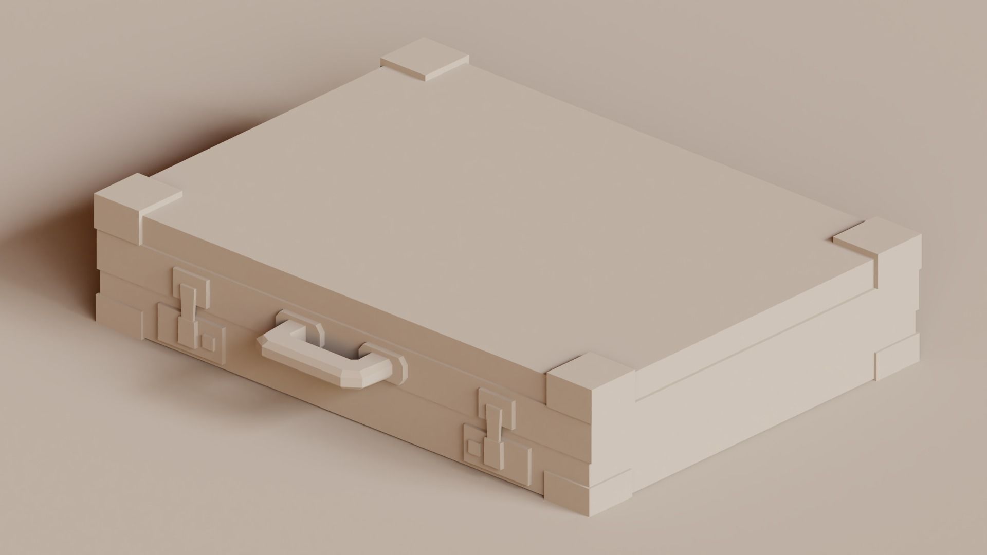 Money - Low Poly suitcase Low-poly 3D model_14