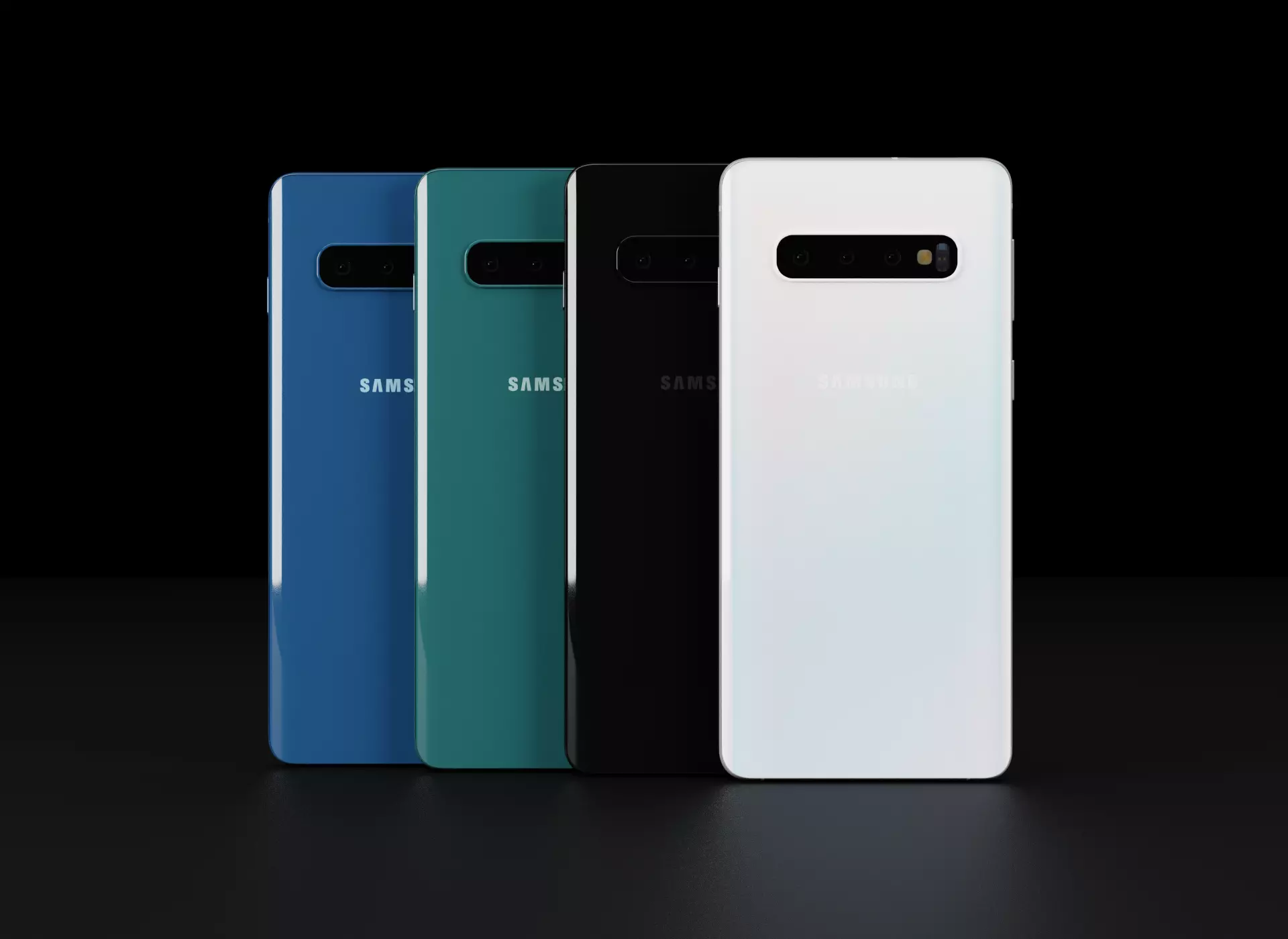 Samsung Galaxy S10 Model In All Official Colors Free 3D model