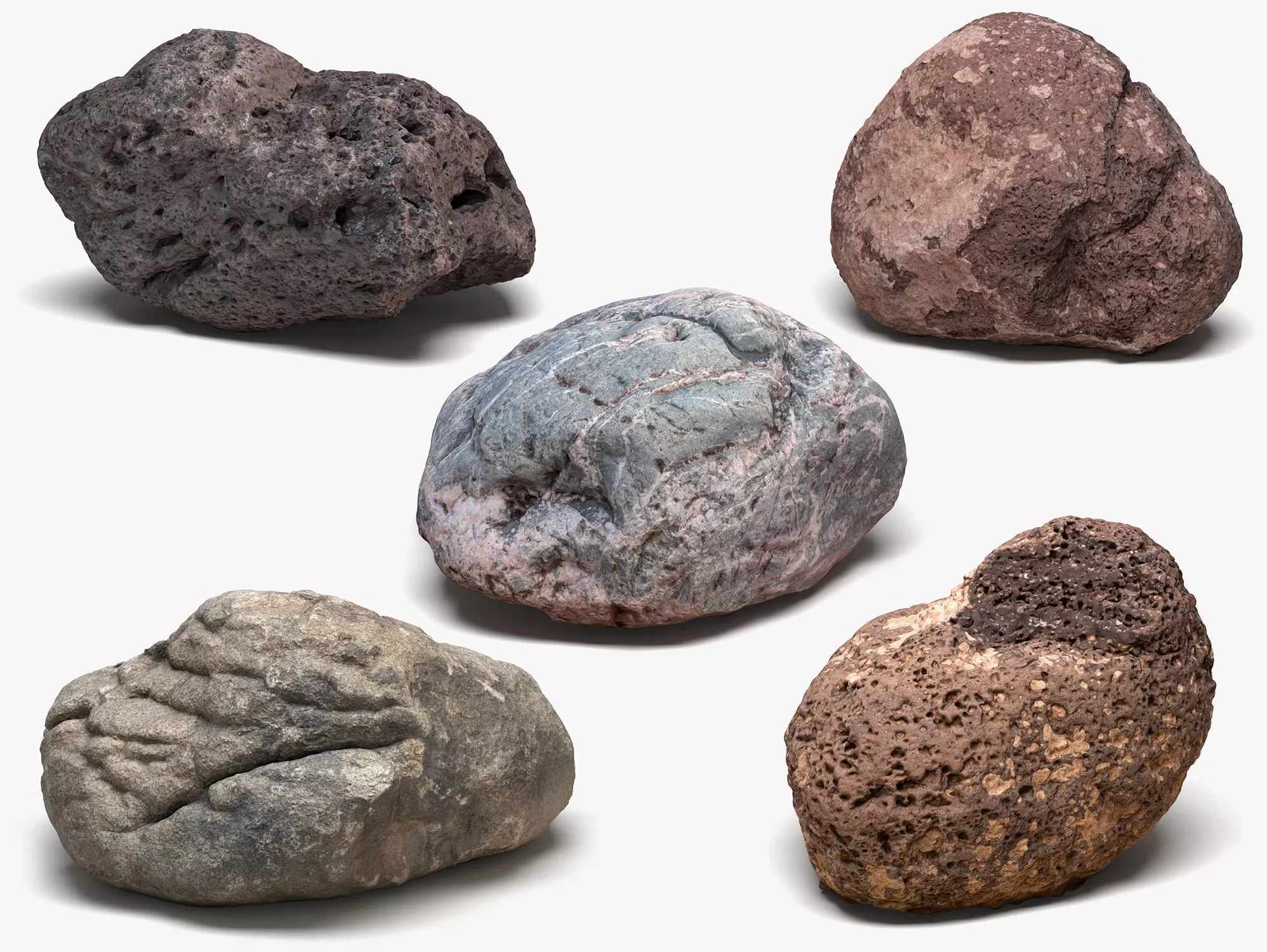 5 Desert Rocks 3D Model Collection_0
