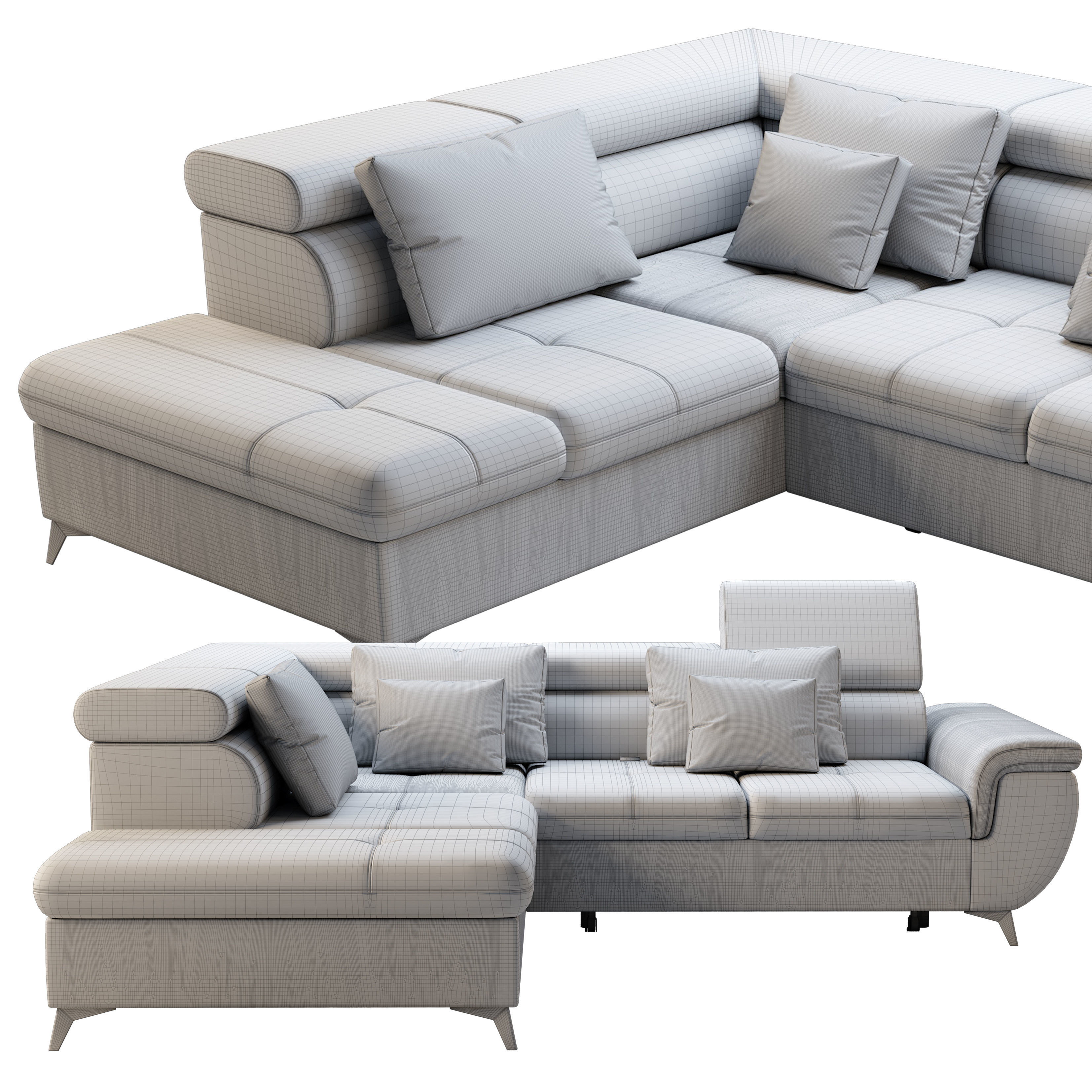 Wersal Monk L Sofa 3D model_2