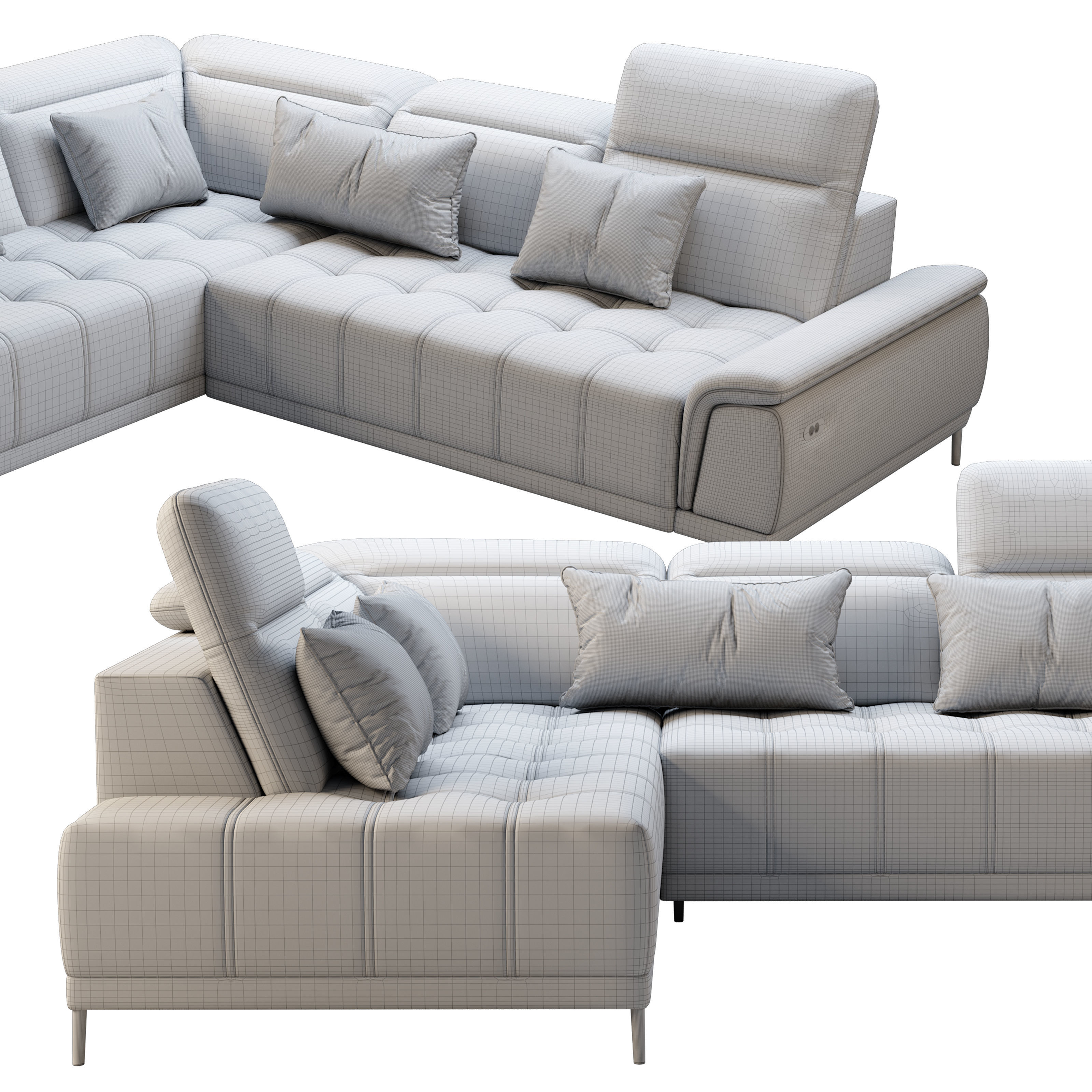 Wersal Calvaro L Sofa 3D model_2