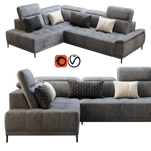 Wersal Calvaro L Sofa 3D model