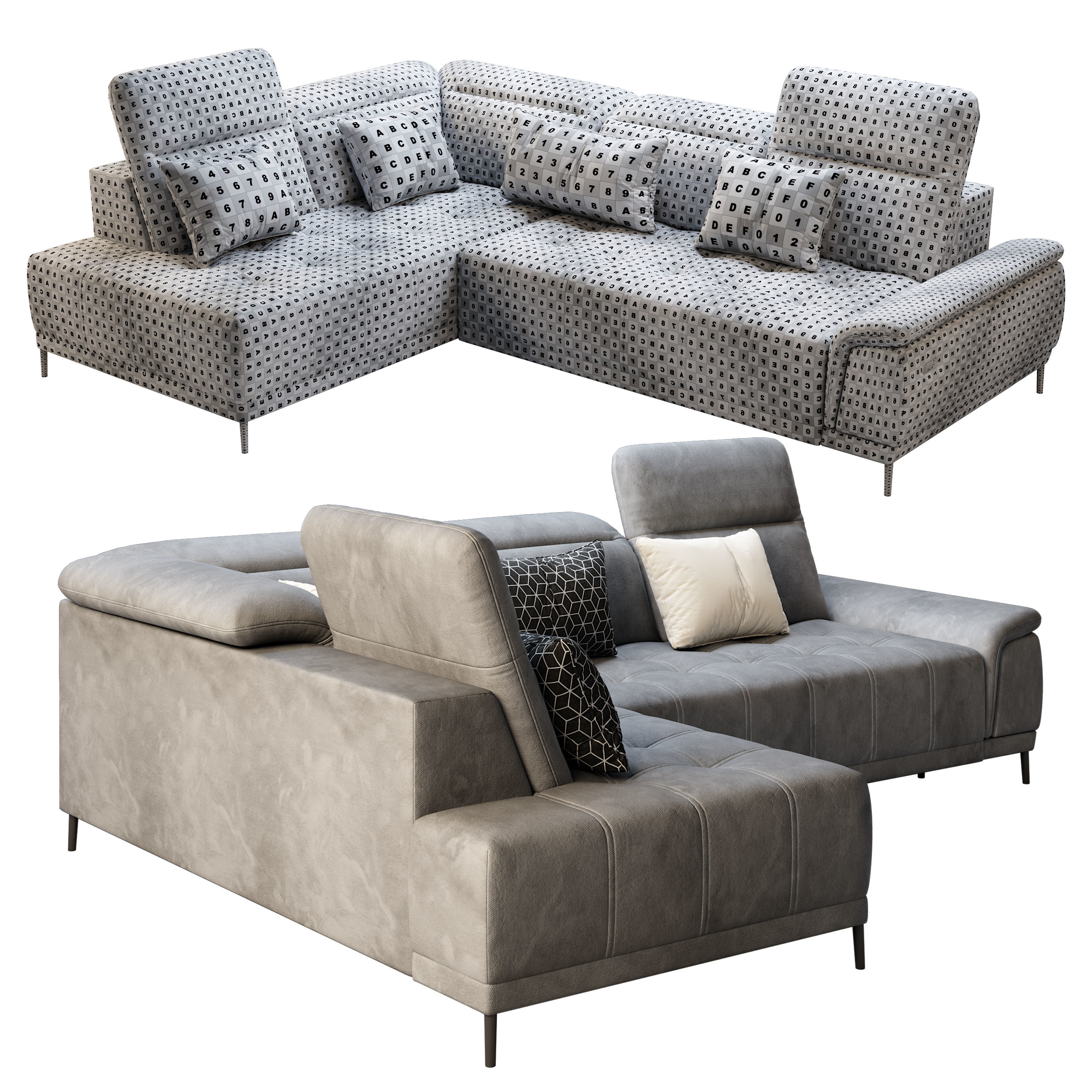 Wersal Calvaro L Sofa 3D model_3