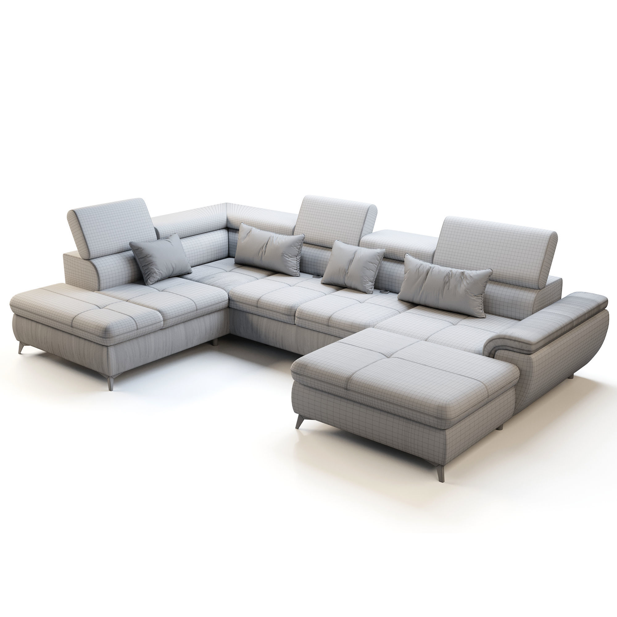 Wersal Monk XL Sofa 3D model_2