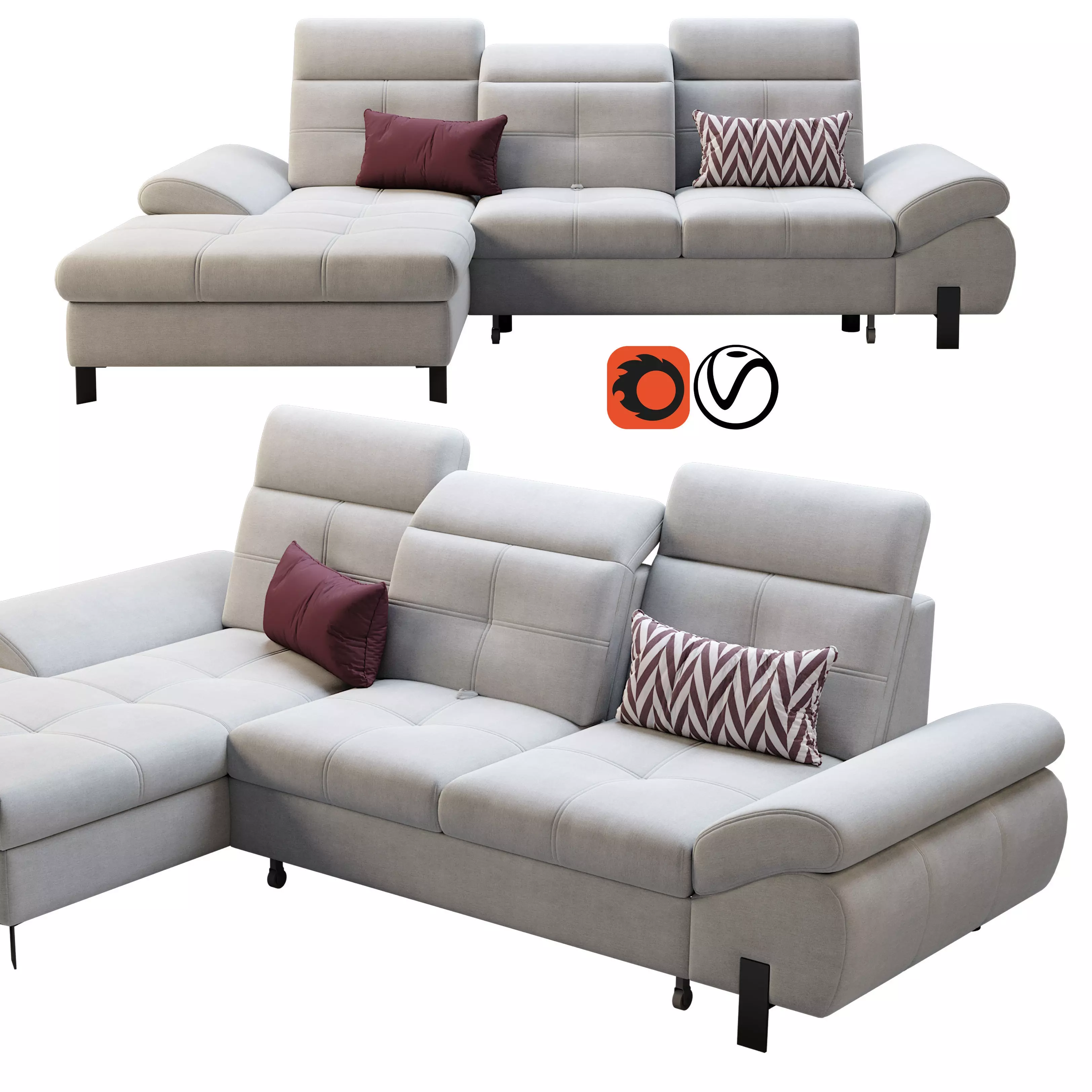Wersal Opti Sofa 3D model_0