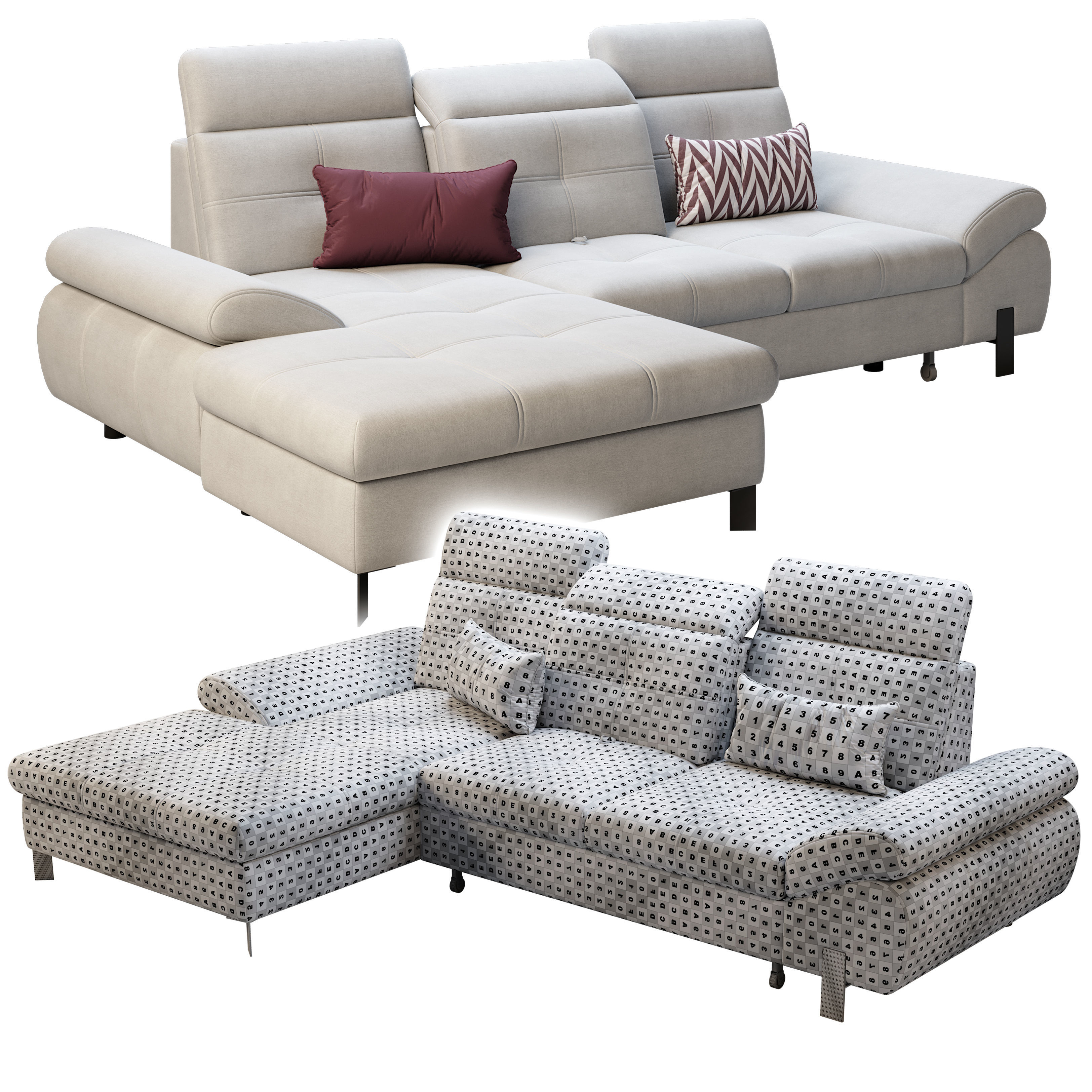 Wersal Opti Sofa 3D model_2