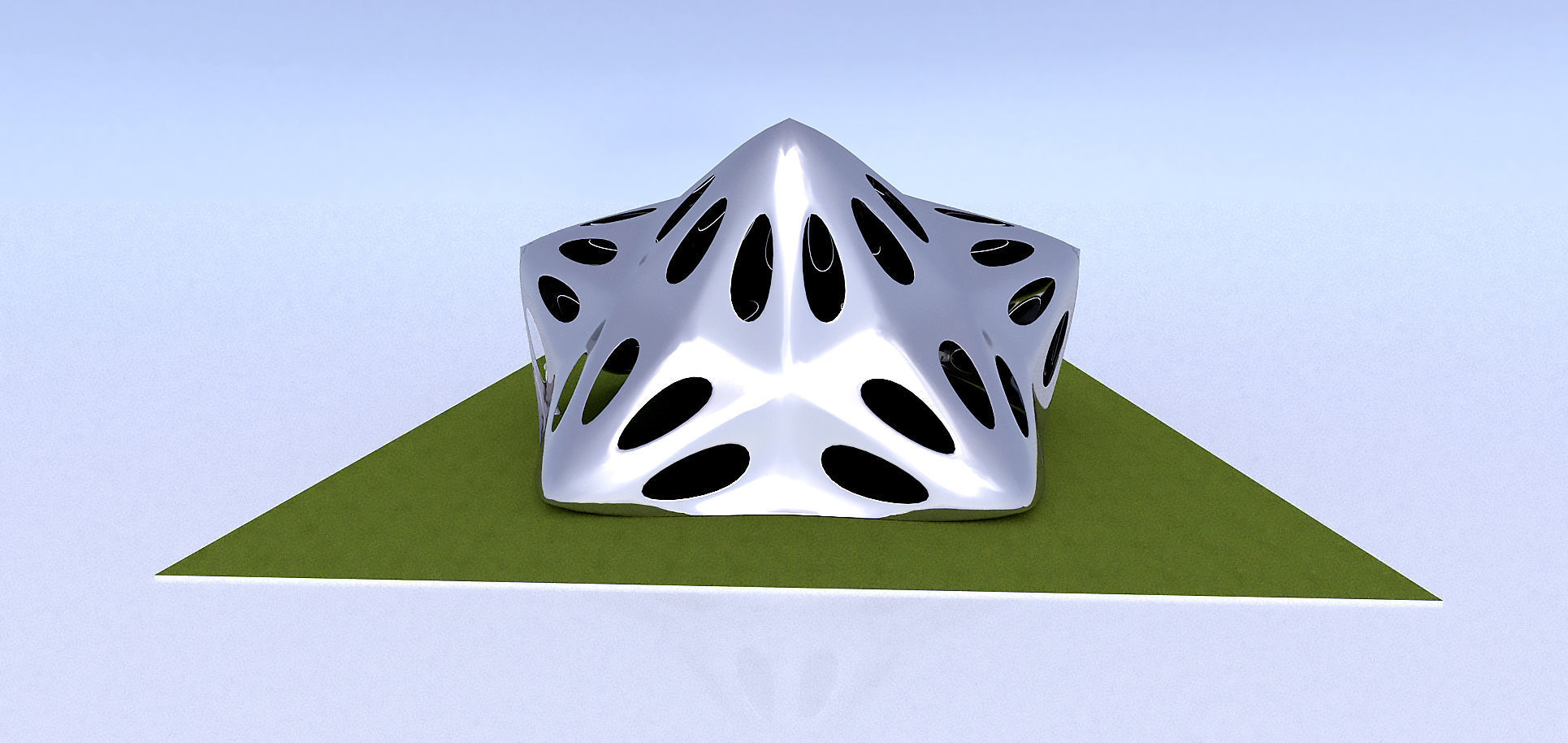 Pointed structure with smooth edges 3D model_3