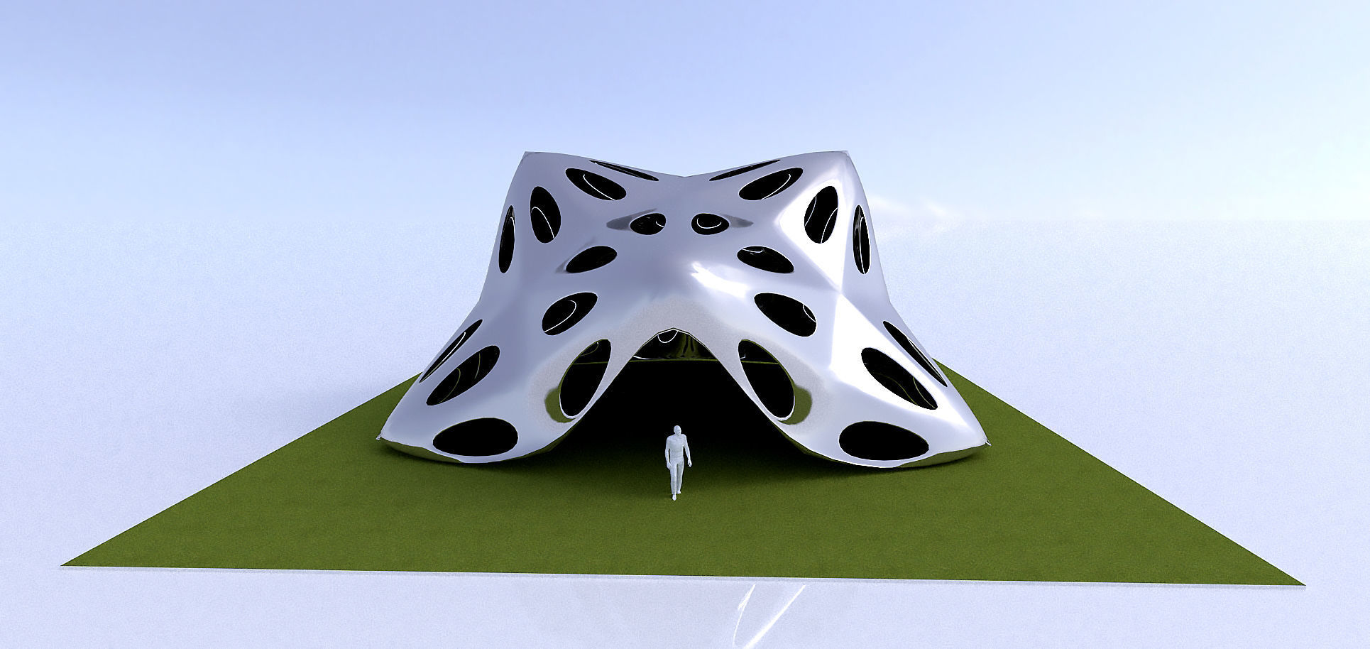 Pointed structure with smooth edges 3D model_1