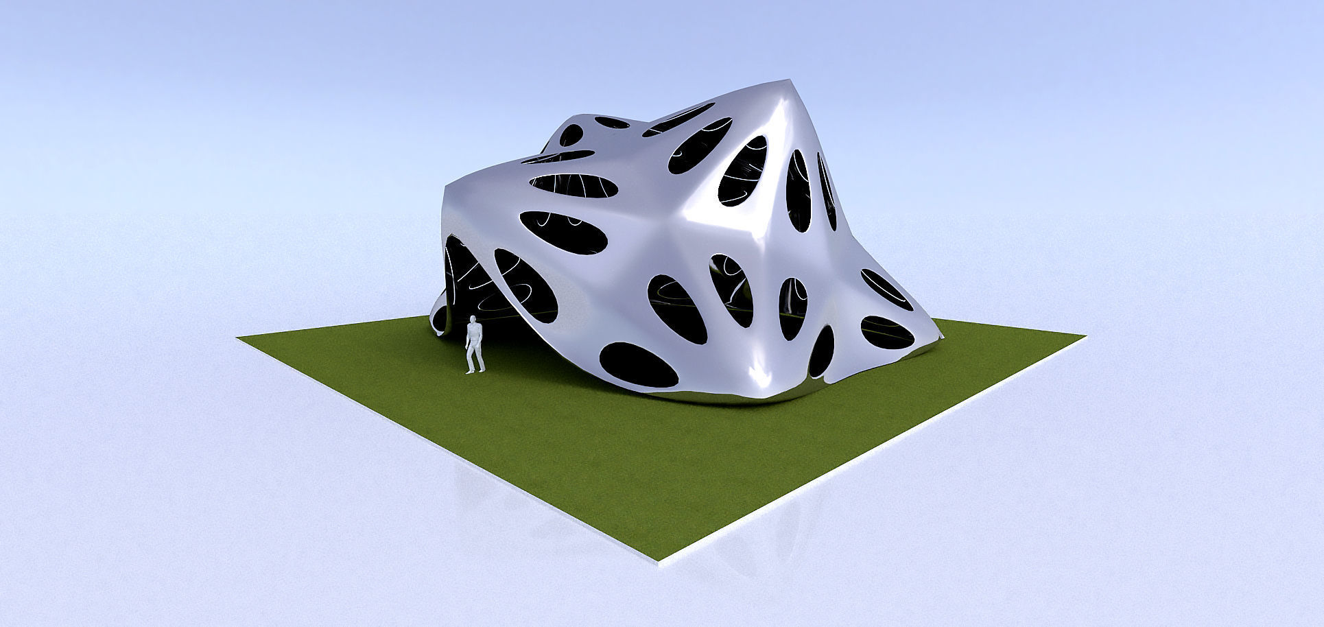 Pointed structure with smooth edges 3D model_2