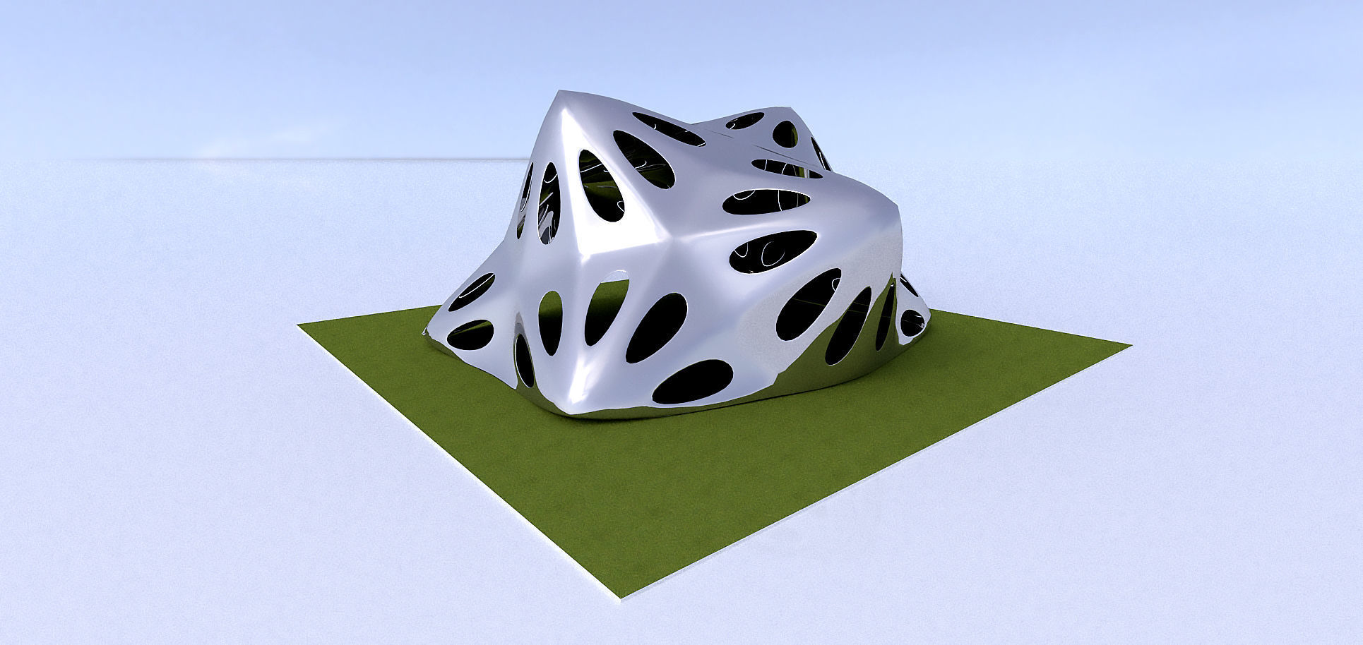 Pointed structure with smooth edges 3D model_4