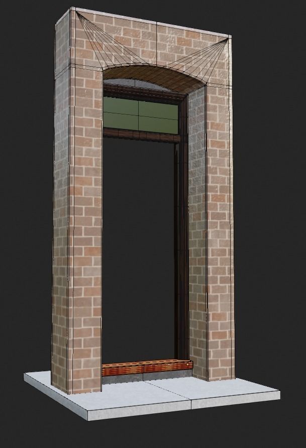 Suburban House Doors 02 Free low-poly 3D model_9