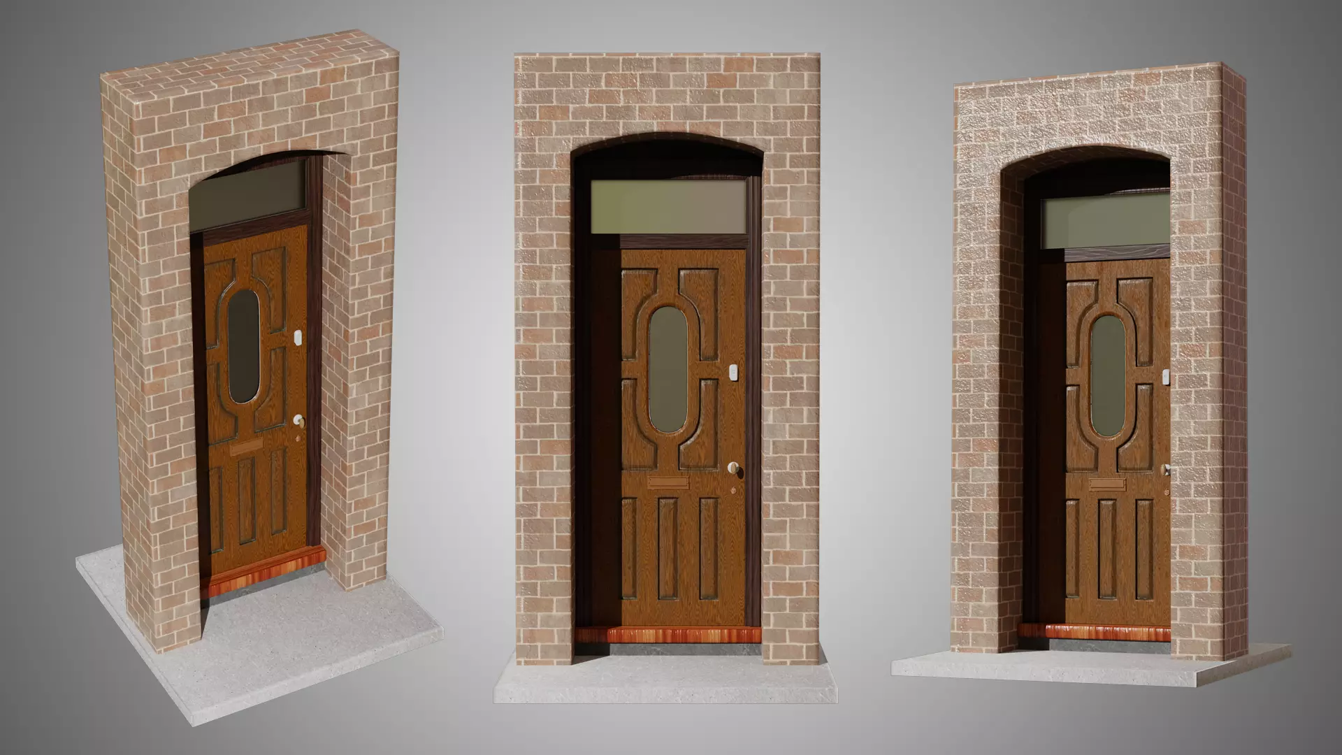 Suburban House Doors 02 Free low-poly 3D model_0