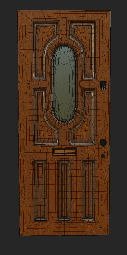 Suburban House Doors 02 Free low-poly 3D model_5
