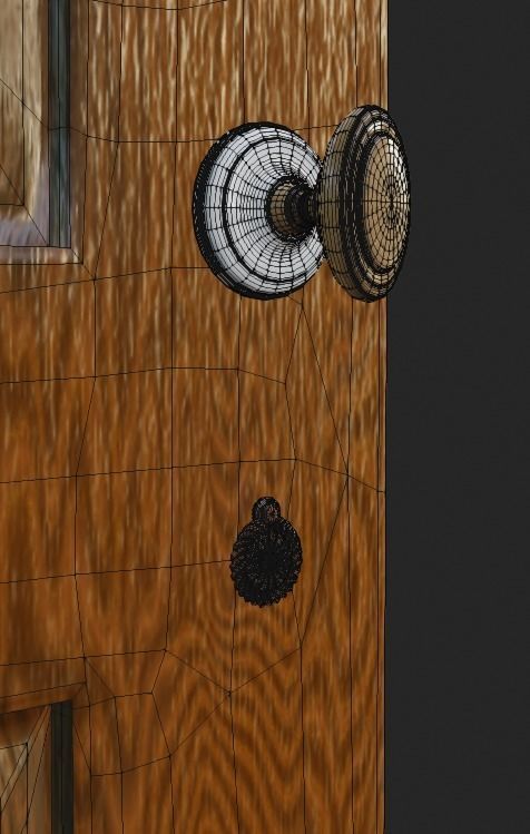 Suburban House Doors 02 Free low-poly 3D model_6