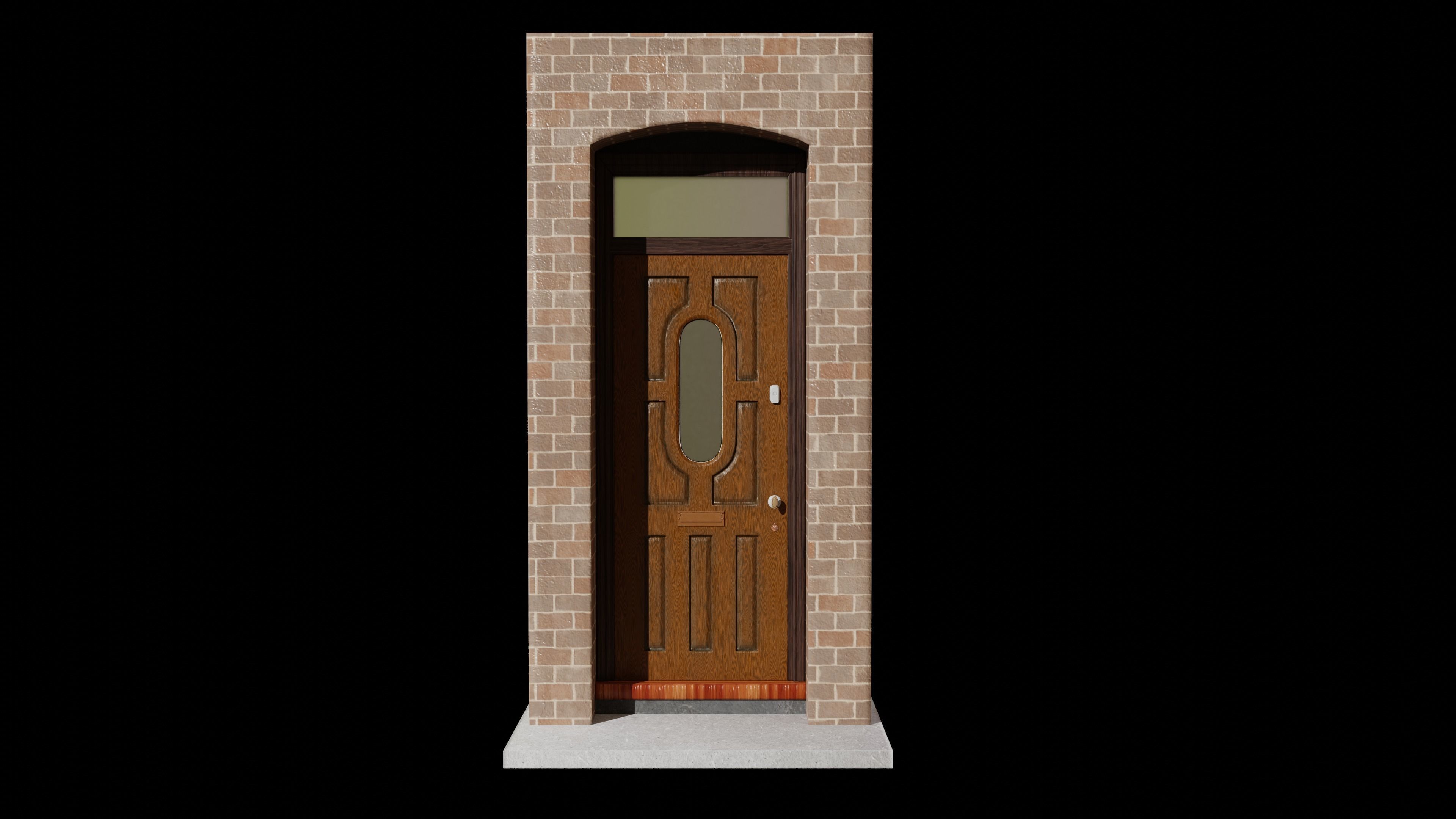 Suburban House Doors 02 Free low-poly 3D model_3