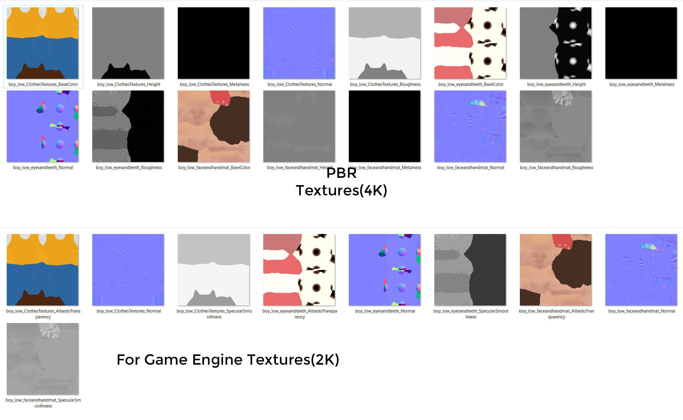 Cartoon Boy Rigged and Animated Low-poly 3D model_21