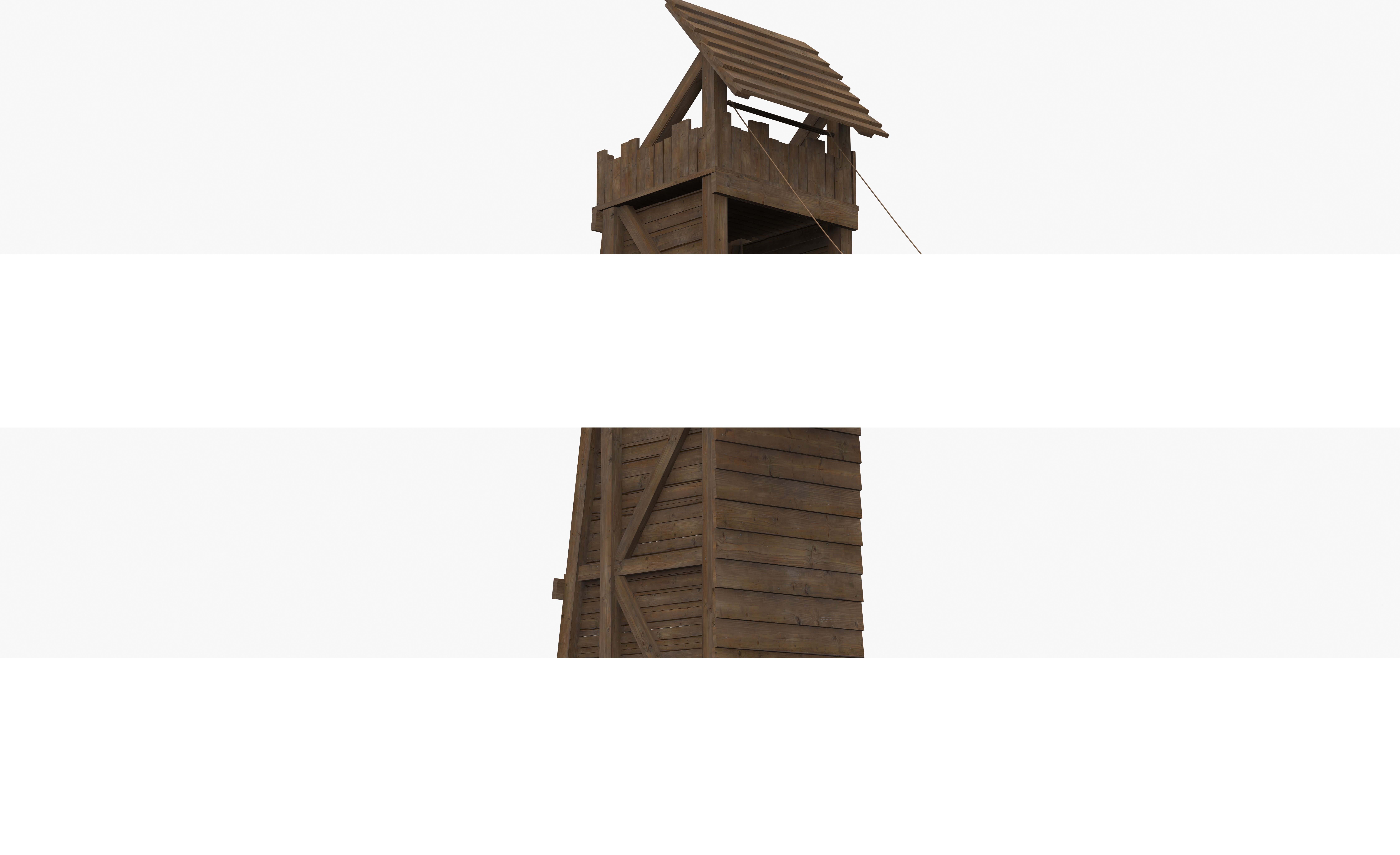 Medieval Siege Tower 3D model_11