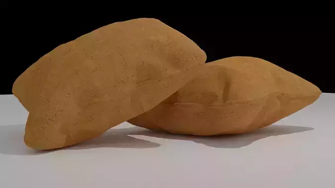 Realistic Pillows in PBR texture 3D model