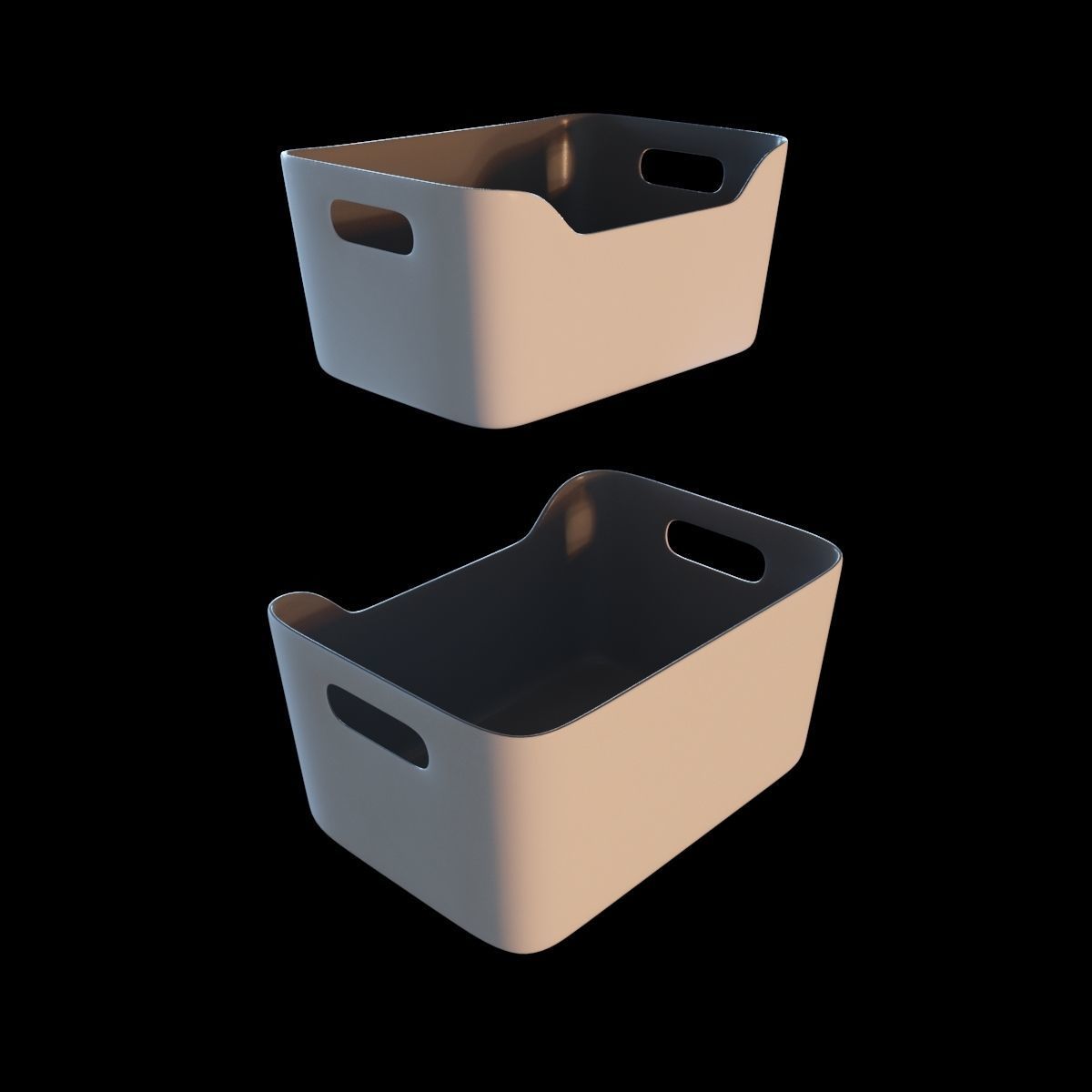 plastic storage box  3D model_3