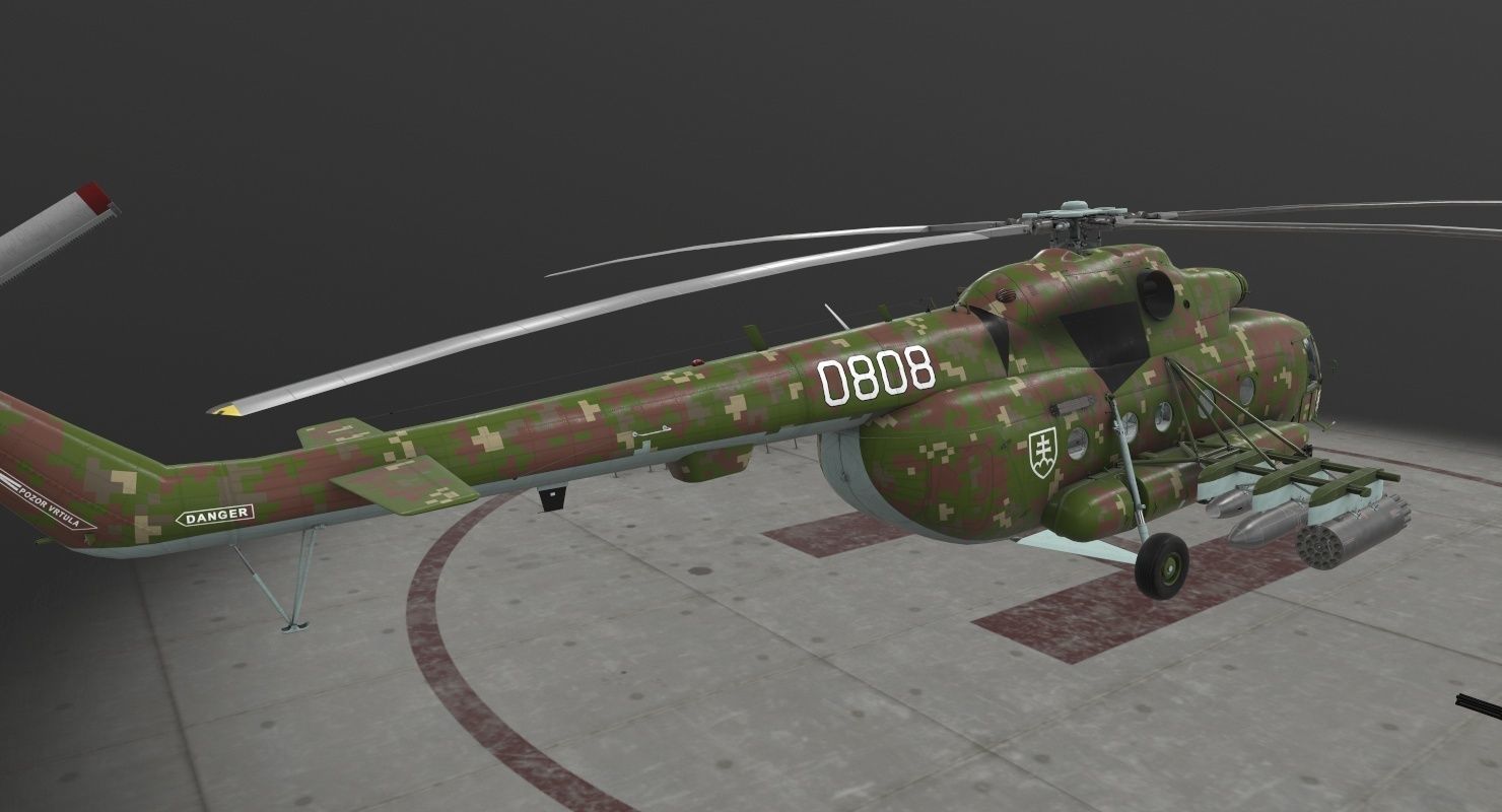  Mi-17 Slovak Air Force  Low-poly 3D model_8