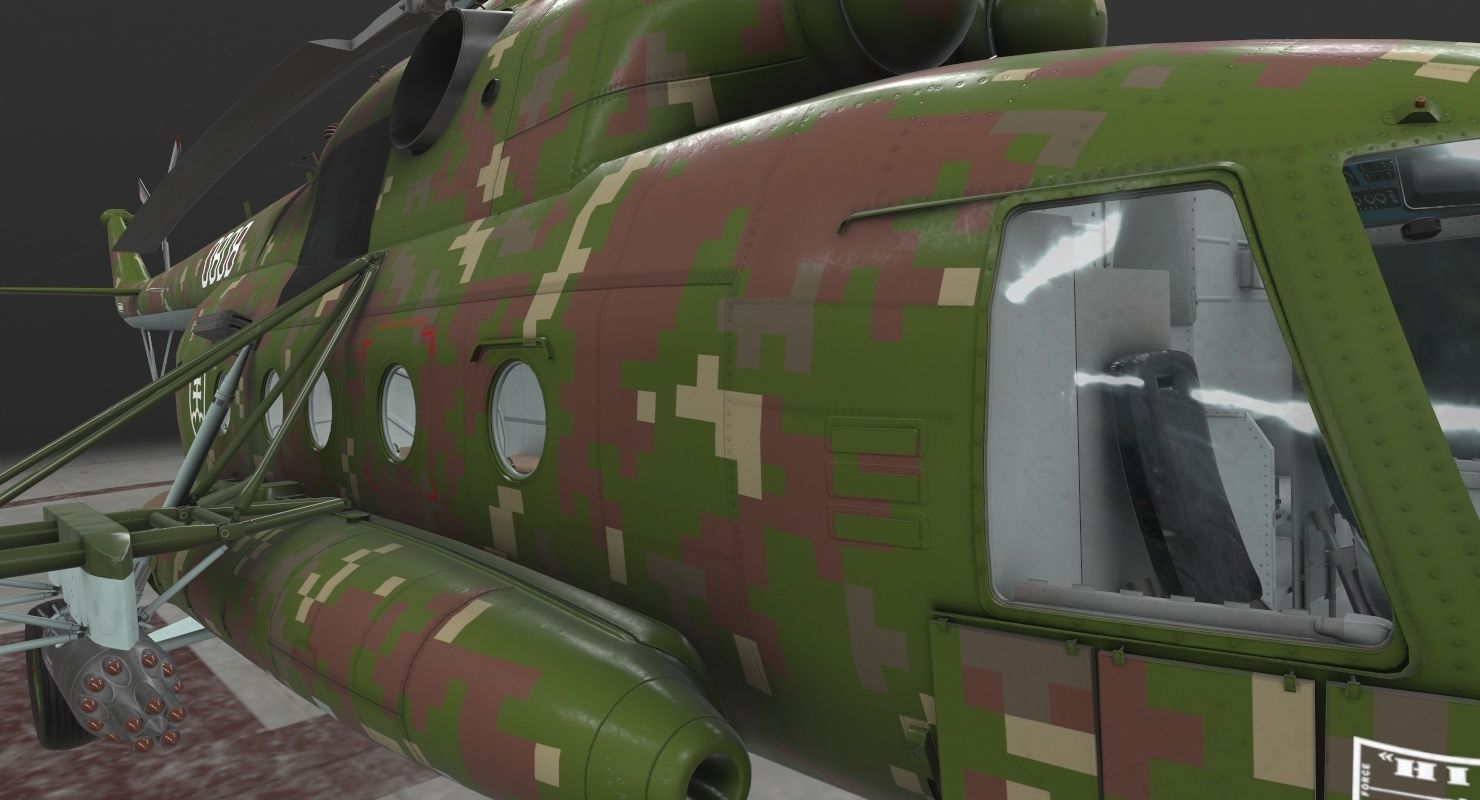  Mi-17 Slovak Air Force  Low-poly 3D model_5