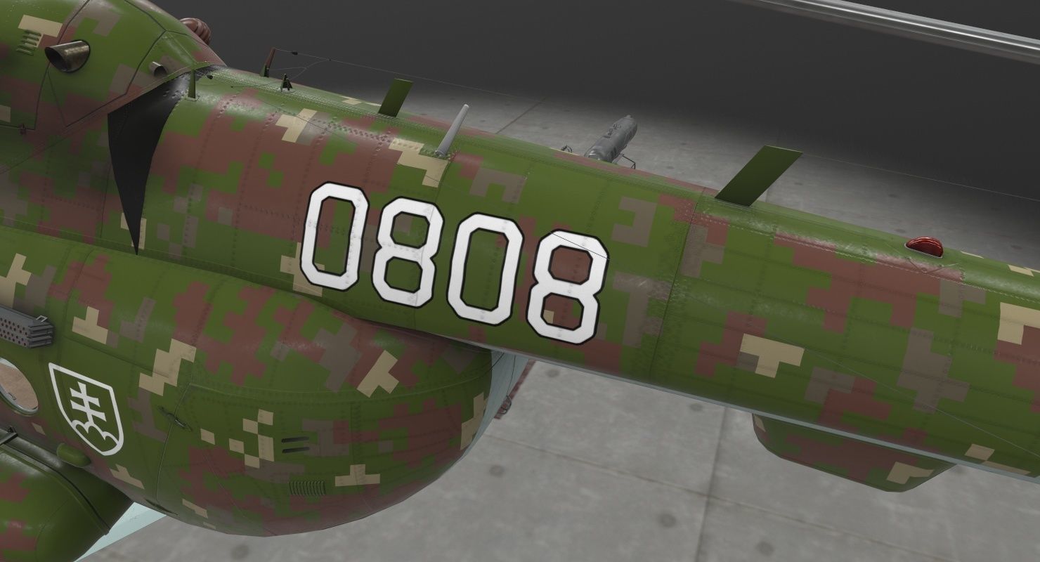  Mi-17 Slovak Air Force  Low-poly 3D model_14