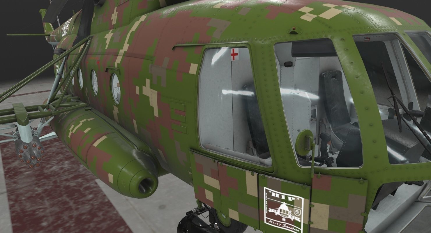  Mi-17 Slovak Air Force  Low-poly 3D model_26