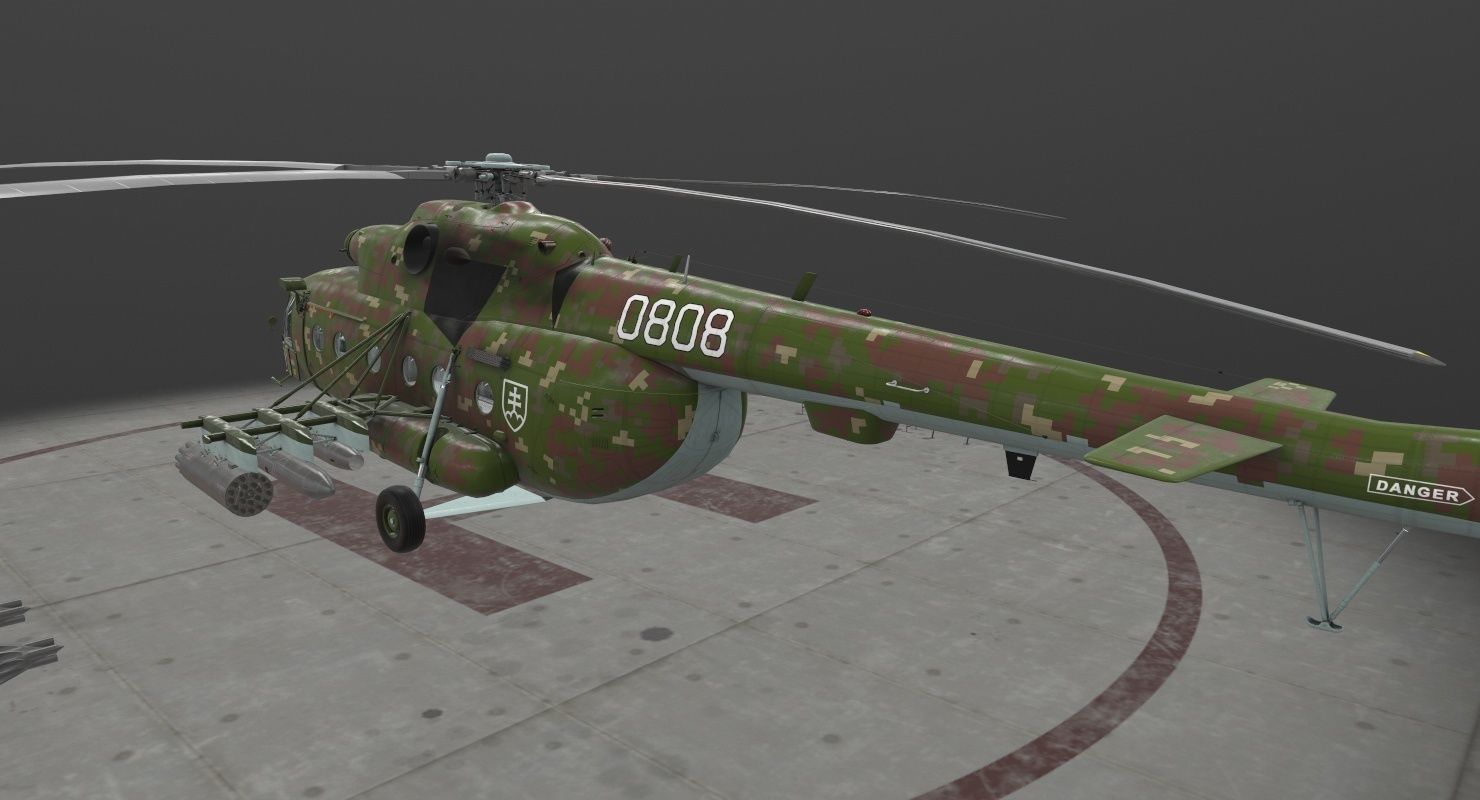  Mi-17 Slovak Air Force  Low-poly 3D model_4