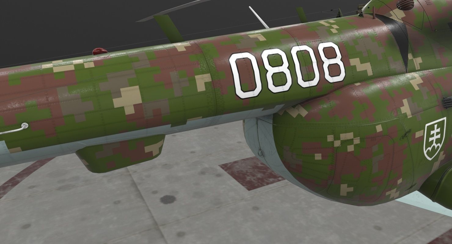  Mi-17 Slovak Air Force  Low-poly 3D model_19