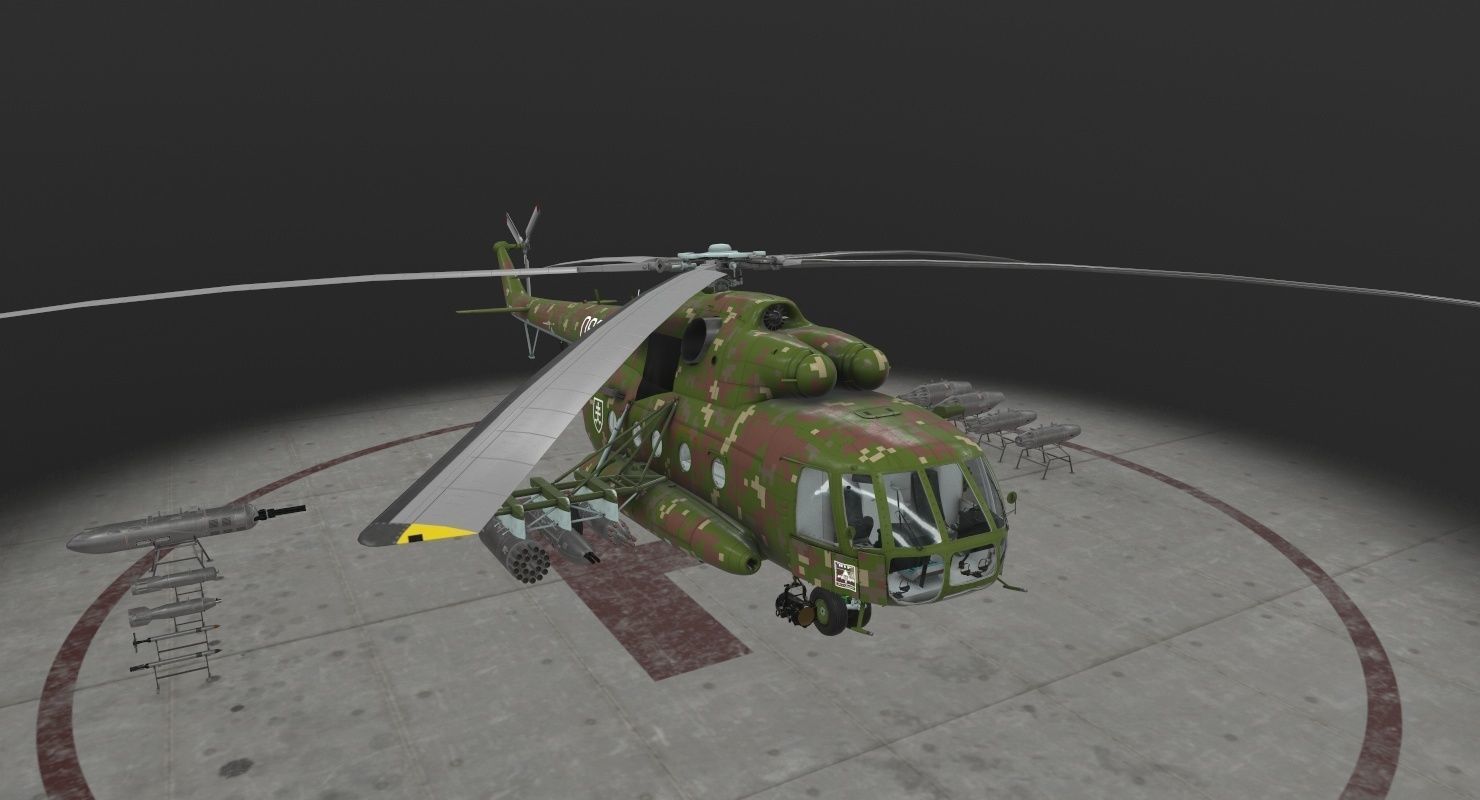  Mi-17 Slovak Air Force  Low-poly 3D model_3